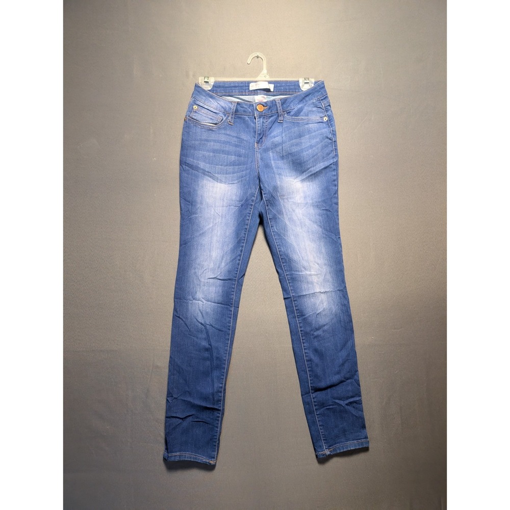 No Boundaries Jeans Women's 9 Blue Denim Medium Wash Comfort Skinny Leg Preppy